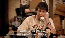 comedy it crowd roy tech help off and on
