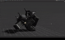 a 3d model of a robot is being displayed on a screen