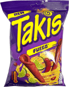 a bag of takis fuego flavored chips