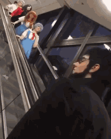 Escalator Evangelion GIF - Escalator Evangelion Shinji GIFs