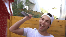 Playing With Knife Joking GIF
