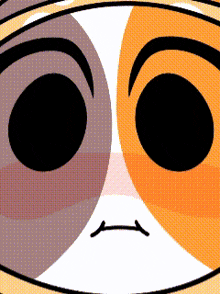 a close up of a cat 's face with a sad look on it 's face