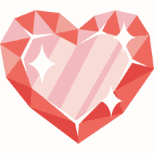 ruby heart heart joypixels crystal shiny