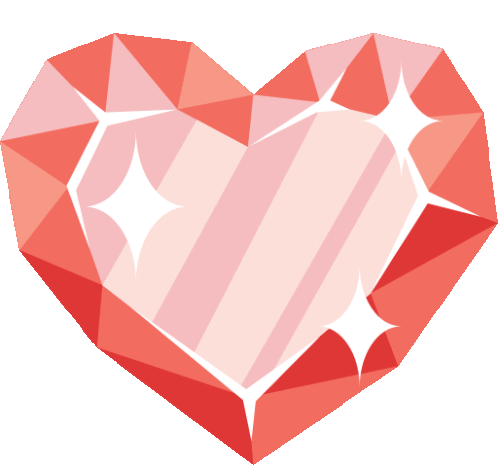 Ruby Heart Heart Sticker - Ruby Heart Heart Joypixels Stickers