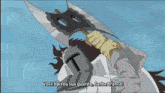 a cartoon character holding a large axe with barba branca written below him