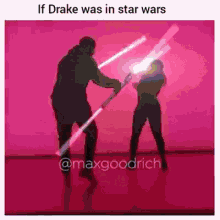 Drake Starwars GIF - Drake Starwars Lightsabers GIFs