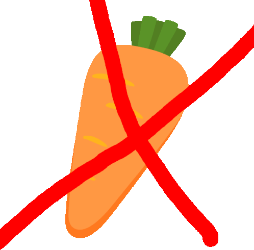 Carrot Not Real Sticker - Carrot Not Real Stickers