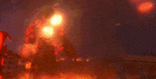a blurred image of a fireworks display