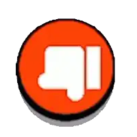 a red circle with a white fist inside of it
