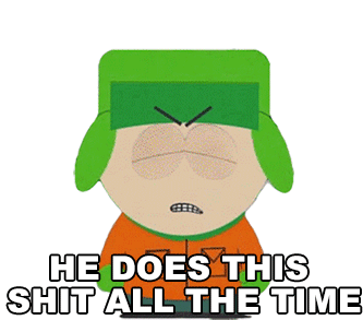 He Does This Shit All The Time Kyle Broflovski Sticker - He Does This Shit All The Time Kyle Broflovski South Park Stickers