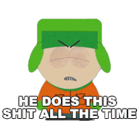 He Does This Shit All The Time Kyle Broflovski Sticker - He Does This Shit All The Time Kyle Broflovski South Park Stickers