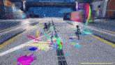a video game is being played and the letters a and b are visible on the screen