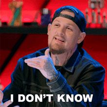 O Don'T Know Joel Madden GIF - O Don'T Know Joel Madden Ink Master GIFs