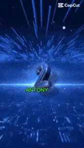 a blue number 3 with the name antony written below it