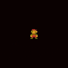 a pixel art of mario from the video game super mario .