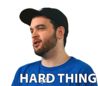 Hard Thing Difficult Sticker - Hard Thing Difficult Not Easy Stickers