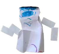 a piece of paper with a drawing on it that says " x "