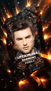 a poster of captain wae harmony family with a man 's face