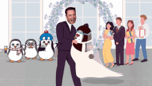 Elon Musk Wedding GIF - Elon Musk Wedding Penguins GIFs