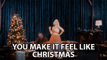 You Make It Feel Like Christmas Singing GIF