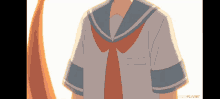 a cartoon of a girl in a sailor suit and tie
