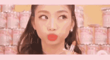 Juli Seon Model GIF - Juli Seon Model Lipstick GIFs