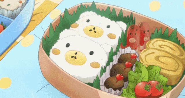 Anime Bento Box Aesthetic - Bento - Sticker