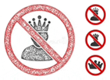 there is a no king sign with a crown on it .