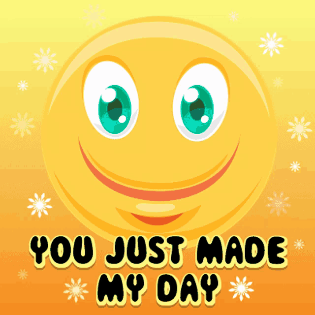 a yellow smiley face with the words 
