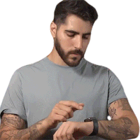 Checking The Time Rudy Ayoub Sticker - Checking The Time Rudy Ayoub Using My Smart Watch Stickers