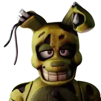 a close up of a cartoon character 's face and ears with a white background