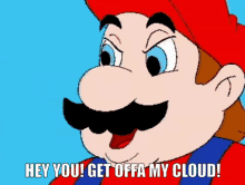 Hotel Mario Hey You Get Offa My Cloud GIF