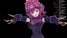 a screenshot of a video game shows a girl with horns