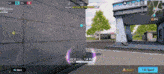 a screenshot of a video game with a purple circle in the middle