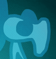 a blue background with a silhouette of a gun and the letter p