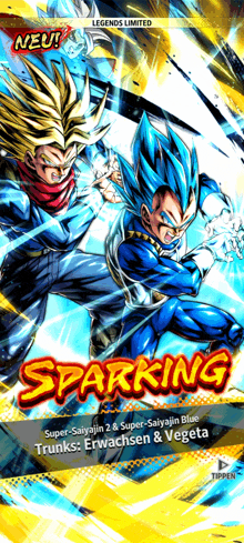 a screenshot of a video game that says sparking on it