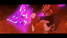a cartoon of a man holding a purple object and the words " knock out 2.0 " below him
