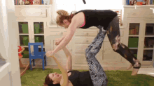 Exercise Best Friends GIF - Exercise Best Friends Laughing GIFs