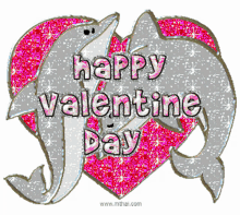 Happy Valentines Day Pink Heart GIF - Happy Valentines Day Pink Heart Glitter GIFs