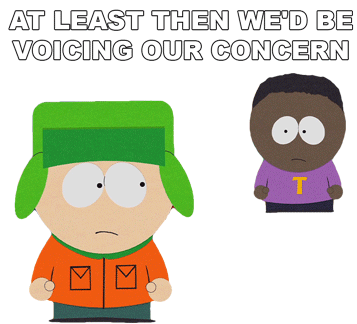 At Least Then Wed Be Voicing Our Concern Kyle Broflovski Sticker - At Least Then Wed Be Voicing Our Concern Kyle Broflovski Tolkien Black Stickers