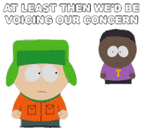 At Least Then Wed Be Voicing Our Concern Kyle Broflovski Sticker - At Least Then Wed Be Voicing Our Concern Kyle Broflovski Tolkien Black Stickers
