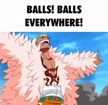 Doflamingo One Piece GIF - Doflamingo One Piece Balls GIFs
