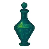a pixel art illustration of a green vase