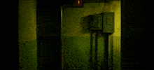 a man in a black mask and gloves stands in a dark room