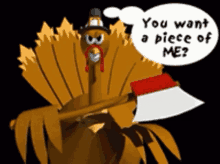 Happy Thanksgiving You Want A Piece Of Me GIF - Happy Thanksgiving You Want A Piece Of Me GIFs