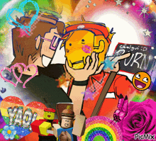 a collage of cartoon characters including one that says coolgui
