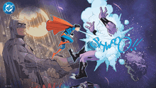 batman and superman are shown in a comic book cover