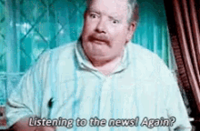 Harry Potter Uncle Vernon GIF - Harry Potter Uncle Vernon Listening To The News Again GIFs