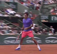Roger Federer Sidestep GIF - Roger Federer Sidestep Purple GIFs