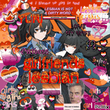 a poster that says girlfriends lesbian on it